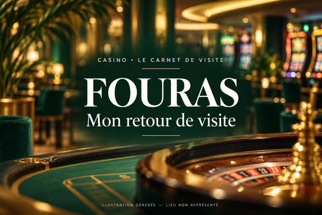 Fouras — mon retour de visite. Illustration générée d’une ambiance de casino fictive.
